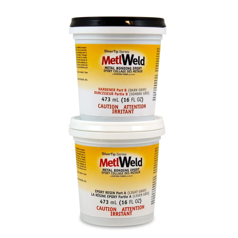 System Three MetlWeld Epoxy Adhesive, Quart Kit