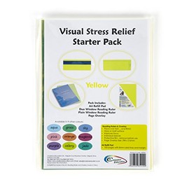 Crossbow Education Dyslexia Overlays and Visual Stress Starter Kit | Dyslexia Overlays and Paper for Dyslexia, ADHD and to Reduce Visual Stress - Yellow