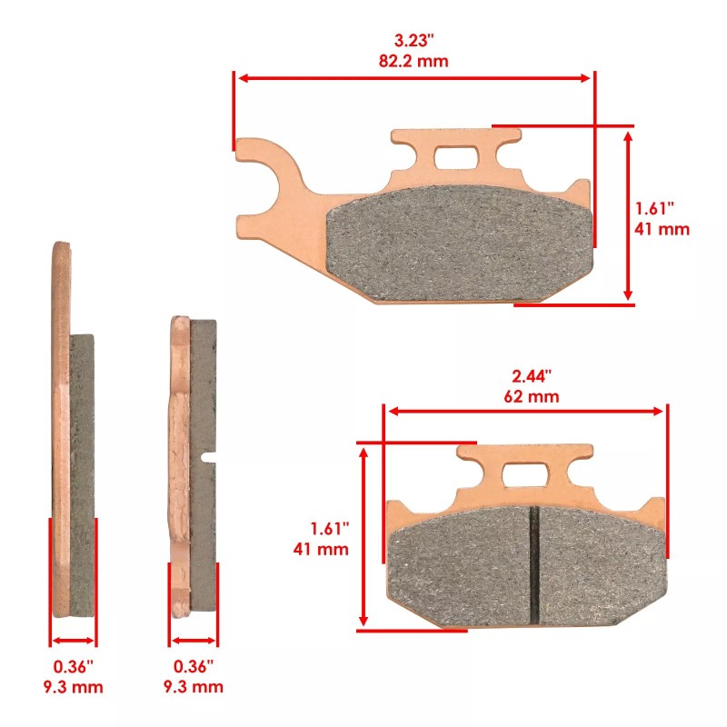 Caltric Brake Pads for Yamaha Raptor 700 YFM700 Front Rear