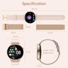 Erkwei Women's Smartwatch with Phone Function, Message Notifications, 1.32 Full