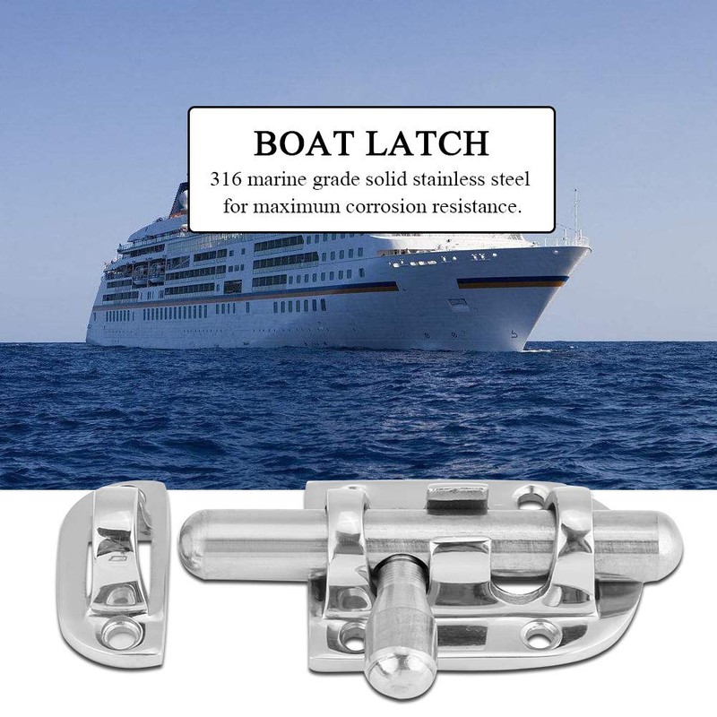 Boat Door Lock Latch, Marine Grade 316 Stainless Steel Door