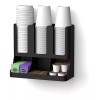 Minred Organizador Para Vasos Tapas Cafe Agitadores Azúcar Negro