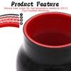 ID 3-1/2 to 4-1/2 inches Straight Black Silicone Reducer Coupler