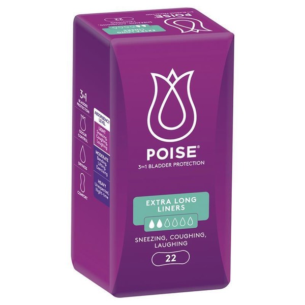 Poise Liners Extra Long 22