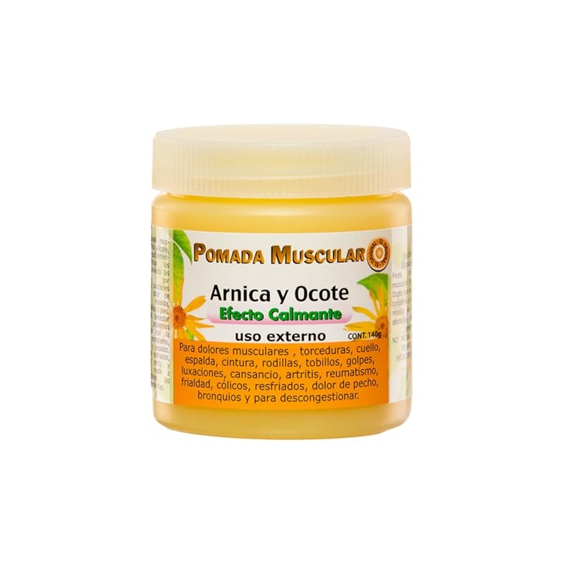 Generica Pomada Muscular Arnica y Ocote, Efecto Calmante, 140g