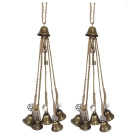 Witch Bells, Witches Bells, Witch Decor, Wind Bell, Hanging Wind Chimes, Witchcraft Decor, Suitable For Porch, Garden And Window Decoration (2Pcs)