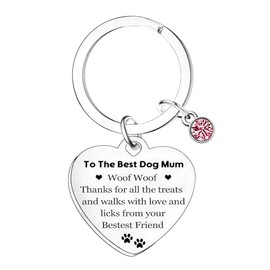 Tihnvk Dog Mum Gifts Dog Mum Keyring Mother's Day Gifts Birthday Gifts For Dogs Mummy Dogs Lovers Keyring