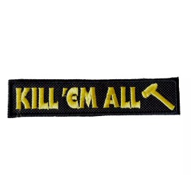 Unbranded Metallica Patch "Kill 'em All" Iron-on Embroidered Quality Thrash Metal Slayer