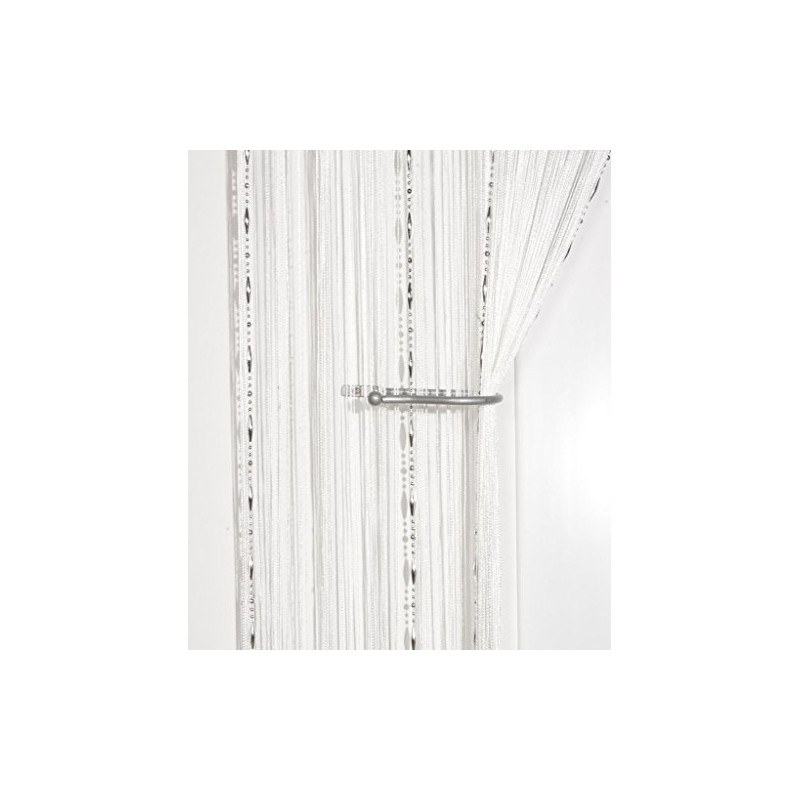 John Aird Dew Drop Beaded Chain String Curtain Panel (White)