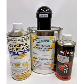 PMI Acrylic Enamel Single Stage Paint Kit (Gallon Kit, Gloss Black)