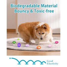 TONGKTAI Dog Toys Squeaky, [5 Pack] Soft Puppy Egg Balls, Funny Interactive Squeak Pet Chew Toy for Puppies Small Medium Breed