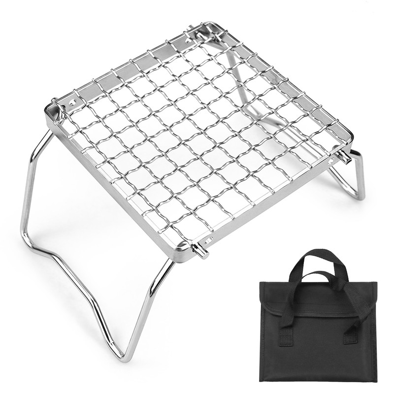 Mini Stainless Steel Grill Folding Stove Stand Barbecue Grill Camping