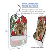 Christmas Adult Bibs for Eating with Crumb Catcher Christmas Flowers