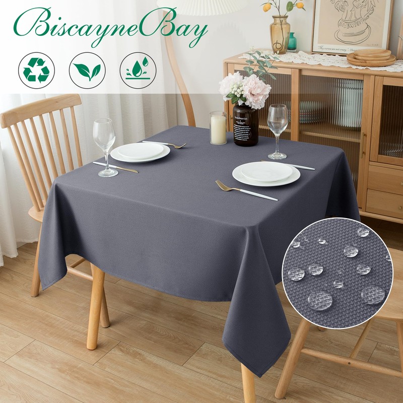 Biscaynebay - Manteles de tela texturizados cuadrados de 70 x