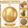 MiniInflat 24 Pack Gold Autograph Baseballs 9 Inch Blank Baseballs