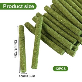 WeddHuis 20 Pcs Timothy Heu Sticks Kaninchen Spielzeug Kauspielzeug für Kaninchen Meerschweinchen Hamster Chinchilla Häschen Leckerli 3 Geschmacksrichtungen