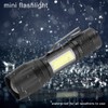 Portable Lightweight USB Rechargeable LED Flashlight COB Lamp Torch Flash