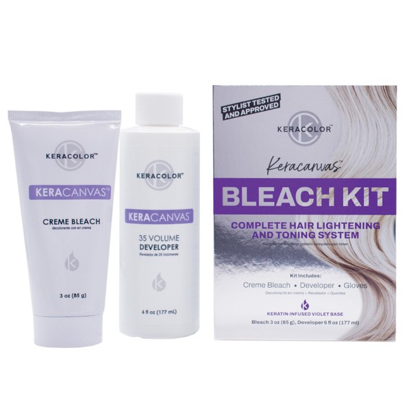 Keracolor Keracanvas Hair Bleach Kit, Complete Hair Lightening & Toning