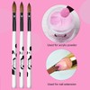MAGIC ARMOR 3pcs Acrylic Nail Brush Set, Size 8/10/14 Nail