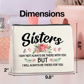 UPNEGE Sisters Gifts Makeup Bag, Gifts for Bestie Best Friend Sister Christmas Birthday, Sisters Cosmetic Bag Zipper Makeup Pouch