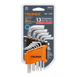 Truper Juego De Llaves Allen Std 13 Piezas Truper 15545 Color Plateado