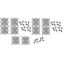 80mm Black Fan Grill (10 Pack)