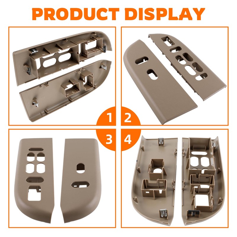 GoaMotors Door Window Lock Lift Switch Panel Trim Cover Compatible