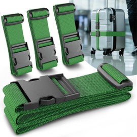 Luggage Strap Set of 4 – Suitcase Straps Safe & Eye-catching – Luggage Strap with Name Tags – Luggage Strap – Gün