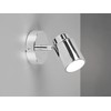 meineWunschleuchte Bathroom Wall Spotlight 1-Bulb Silver Chrome Swivelling IP44