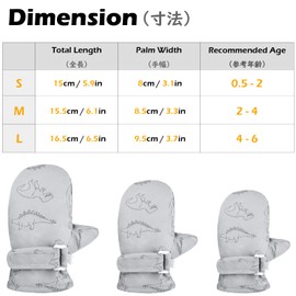 TRIWONDER Mittens, Baby Gloves, Gloves, Cold Protection, Outdoors, Winter, Children, Playing in the Snow, Baby Products, Toddlers, Kids, Boys, Girls