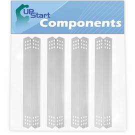 4-Pack BBQ Grill Heat Shield Plate Tent Replacement Parts for Kitchenaid 720-0826 - Old - Compatible Barbeque Stainless Steel Flame Tamer, Flavorizer Bar, Vaporizer Bar, Burner Cover 16 1/8"