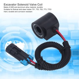 Excavator Solenoid Valve Coil 6309311, Electric Solenoid Valve Coil for Bobcat Skid Steer Loaders 751 753 763 773 12V