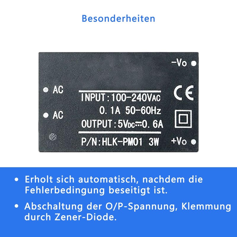 3 x HLK-PM01 AC DC 220V to 5V Household Power