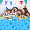 Paw Print Tablecloth, 1 Pack Large Size Plastic 54"x108" Dog