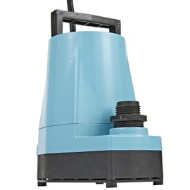 Little Giant 5-MSP 115-Volt, 1/6 HP, 1500 GPH Manual Aluminum Utility Pump, 18-Ft. Cord, Blue, 505960