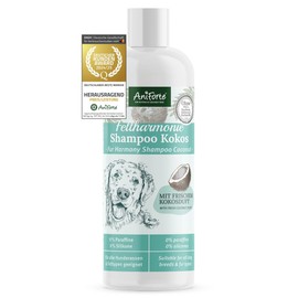 Aniforte Furharmony Dog Shampoo with coconut oil & aloe vera 200ml - Coconut Shampoo for vital skin, easy-to-comb & shiny coat, with natural ingredients