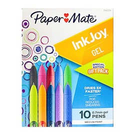 Paper Mate InkJoy Gel Pens, Special Edition Gift Pack, Medium Point 0.7mm, Assorted Colors, 10 Count