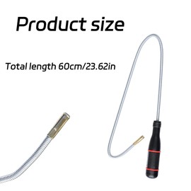 Thyonta 60cm Flexible Magnetic Pick Up Tool - Portable Magnet Handheld Tool Powerful Magnetic Pipe Tool with 500mm Flexible Gooseneck for Hard-to-Reach Household Sink Drains Car Keys Bolts Nuts Screws