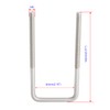 Aoje-Link Square Bolt 55mm Internal Width M8 Thread 304 Stainless