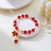 Seakuur Autumn Winter Red Maple Leaf Beaded Bracelet Adjustable Bohemia
