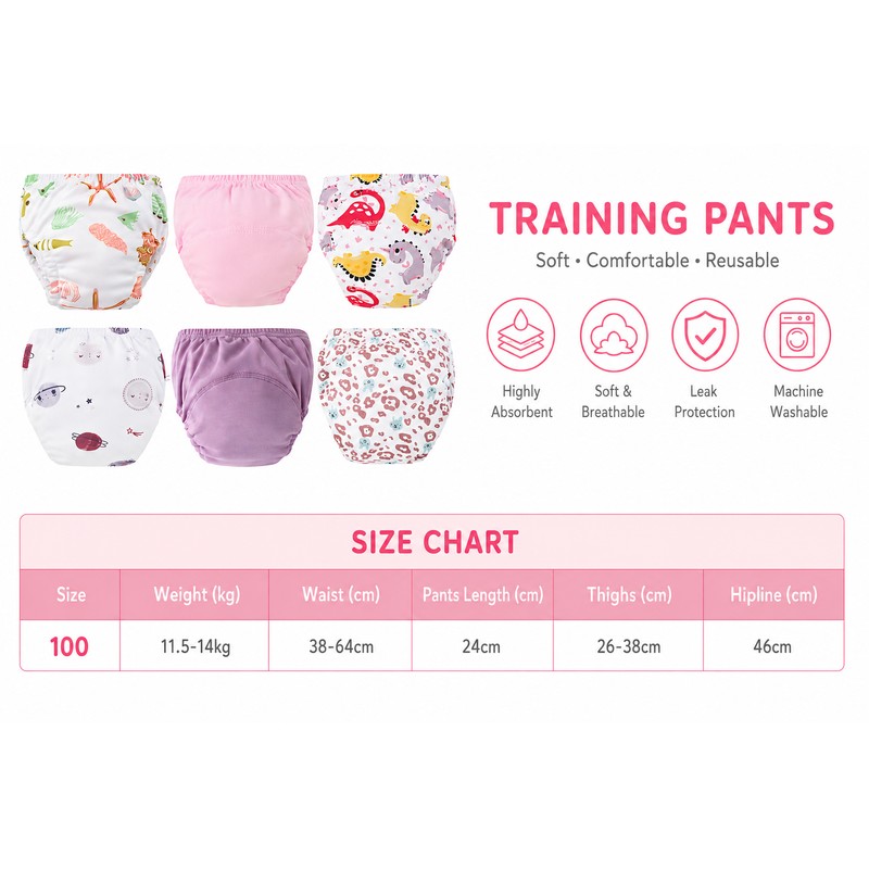 Toddler Boys Potty Training Underwear for Daytime Use – 6-Pack