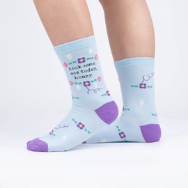 Sock It To Me Women's Kick Some Ass Today Cross Stitch Socks