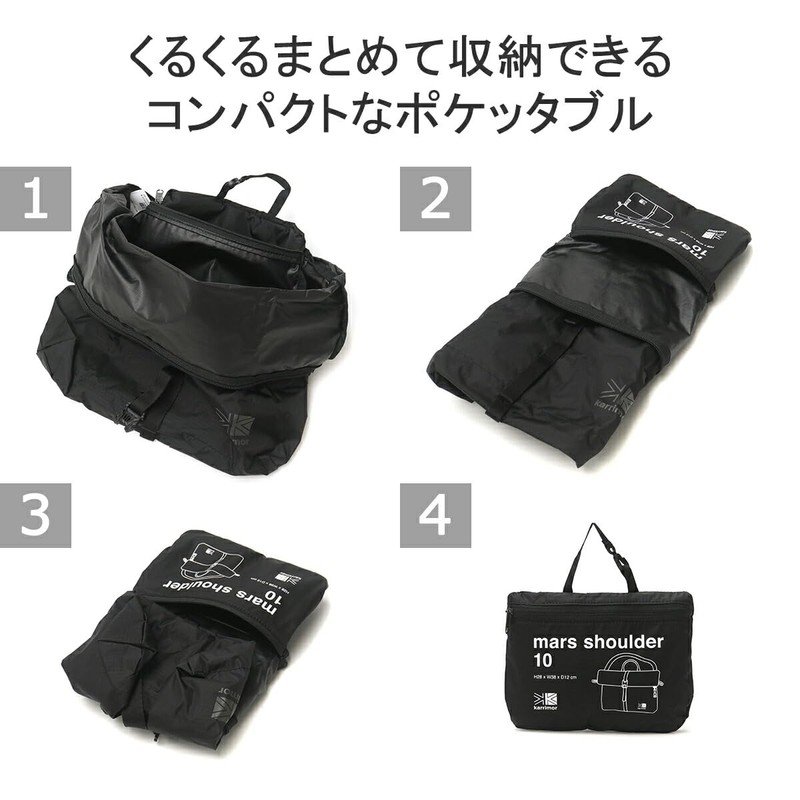 Kalimar mars Shoulder Bag 10 Pocketable, Storeable, Black