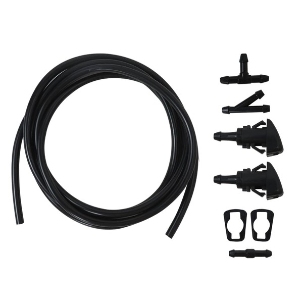 Car Windshield Washer Squirter Nozzle Spray Jet Kit Fluid Hose