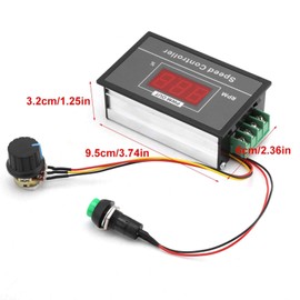 DC 6-60V 12V 24V 36V 48V 30A Adjustable PWM Motor Speed Controller Digital Display DC Motor Control Start Stop Switch