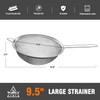 Walfos 9.5 Inch Large Fine Mesh Strainer, Stainless Steel 30