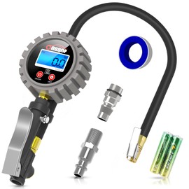 Oasser Air Gauge, Digital Air Chuck Gun, 1800 kPa, 255 PSI, Tire Gauge, Air Pump, Deflation, Measurement P5
