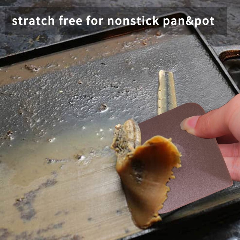 Pan Scraper Dish Scraper Tool Set, 5 Pack Plastic Pan