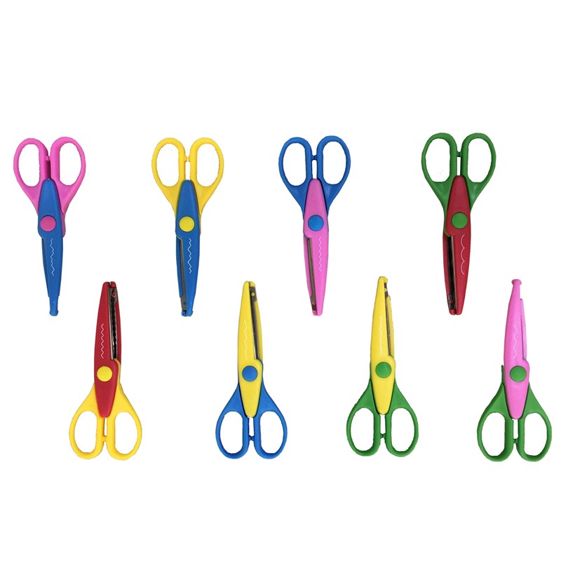 EXERZ Craft Scissors 8pcs DIY Art with a Carrying Bag/Pocket/