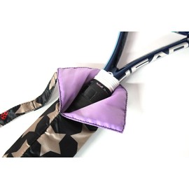 Hanna Hula TNS-GRPD-RSTR01 Tennis Racquet Grip Cover with Deodorizing Tag, Rock Star Black